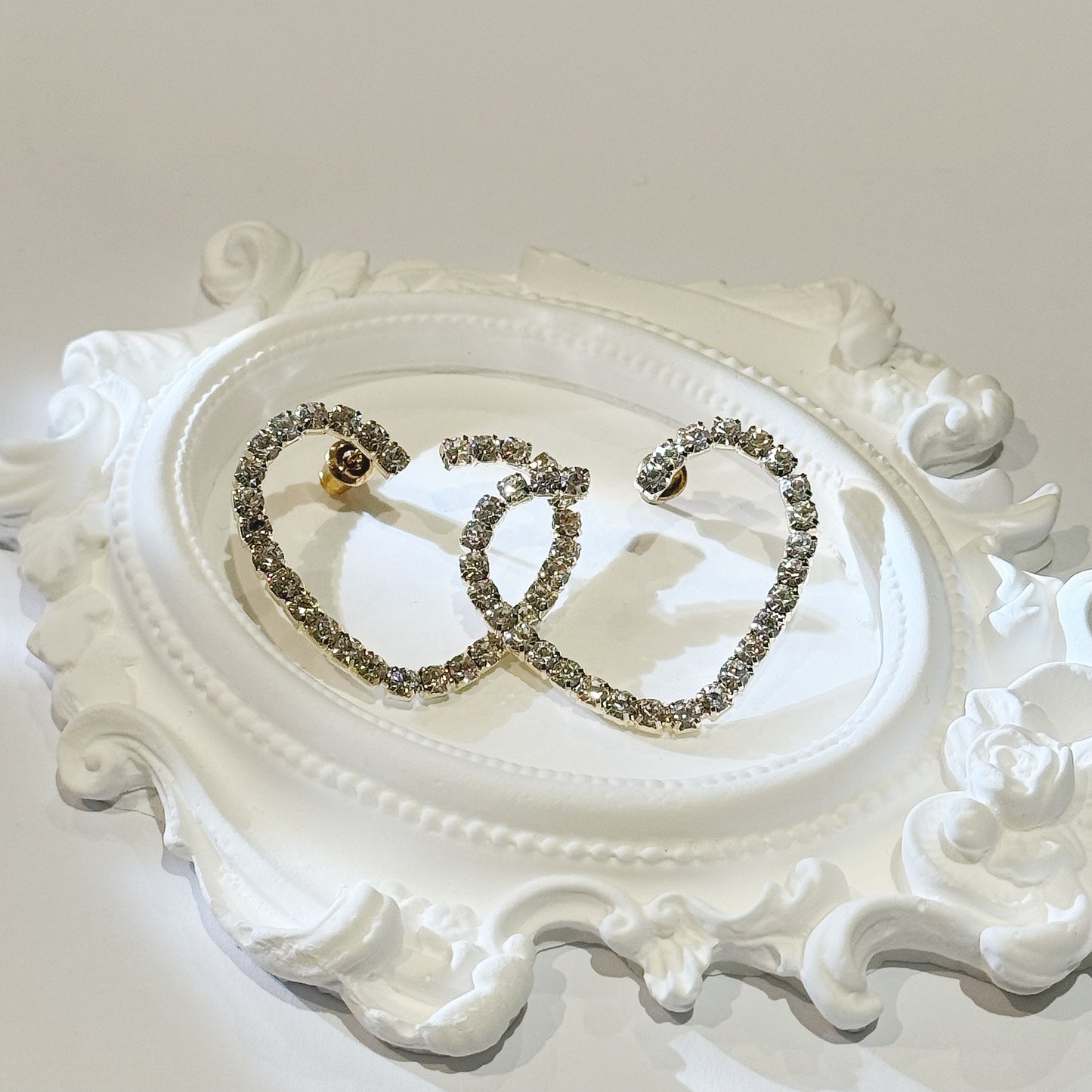 Modern Heart Ear Rings