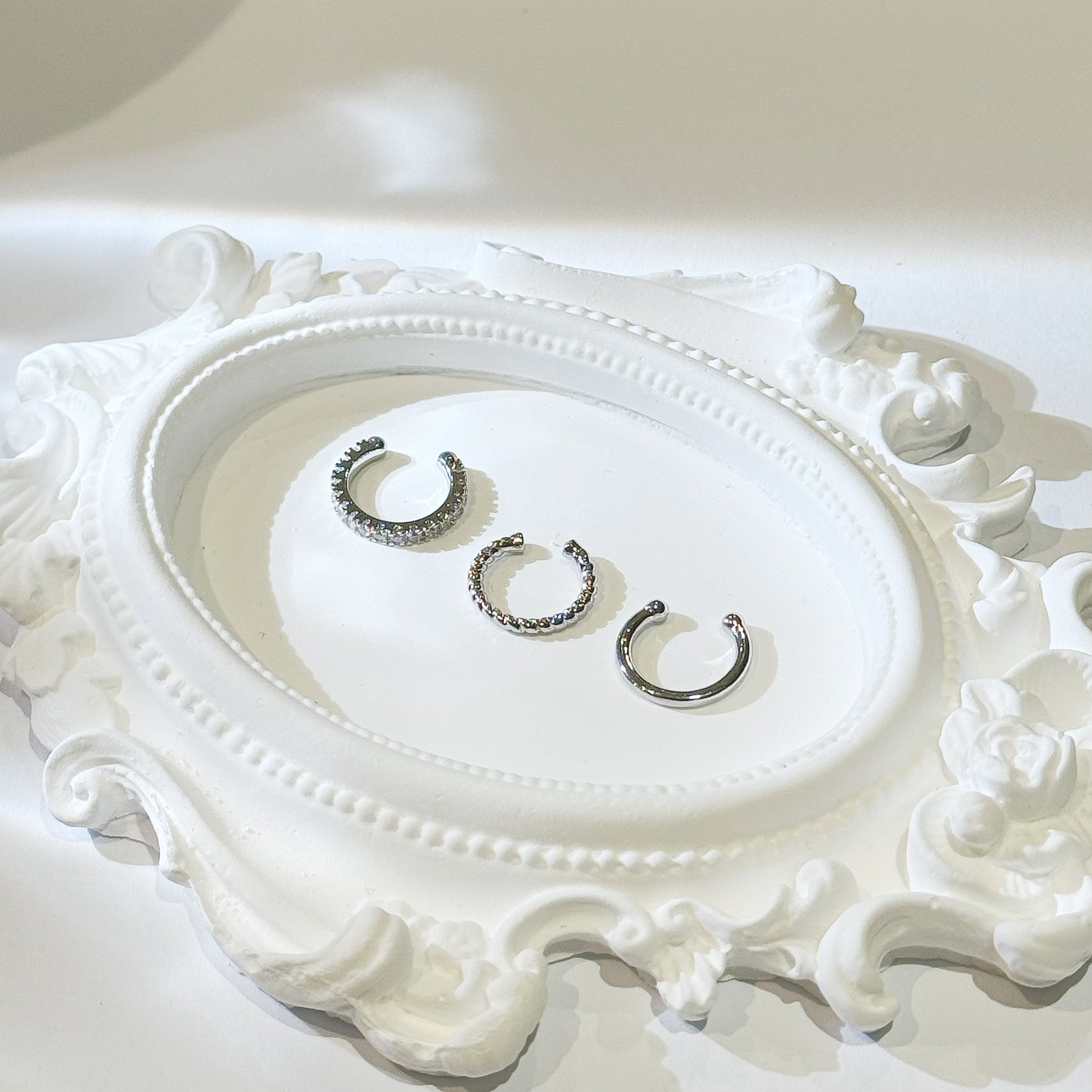 Three Layers Sliver Ear Rings