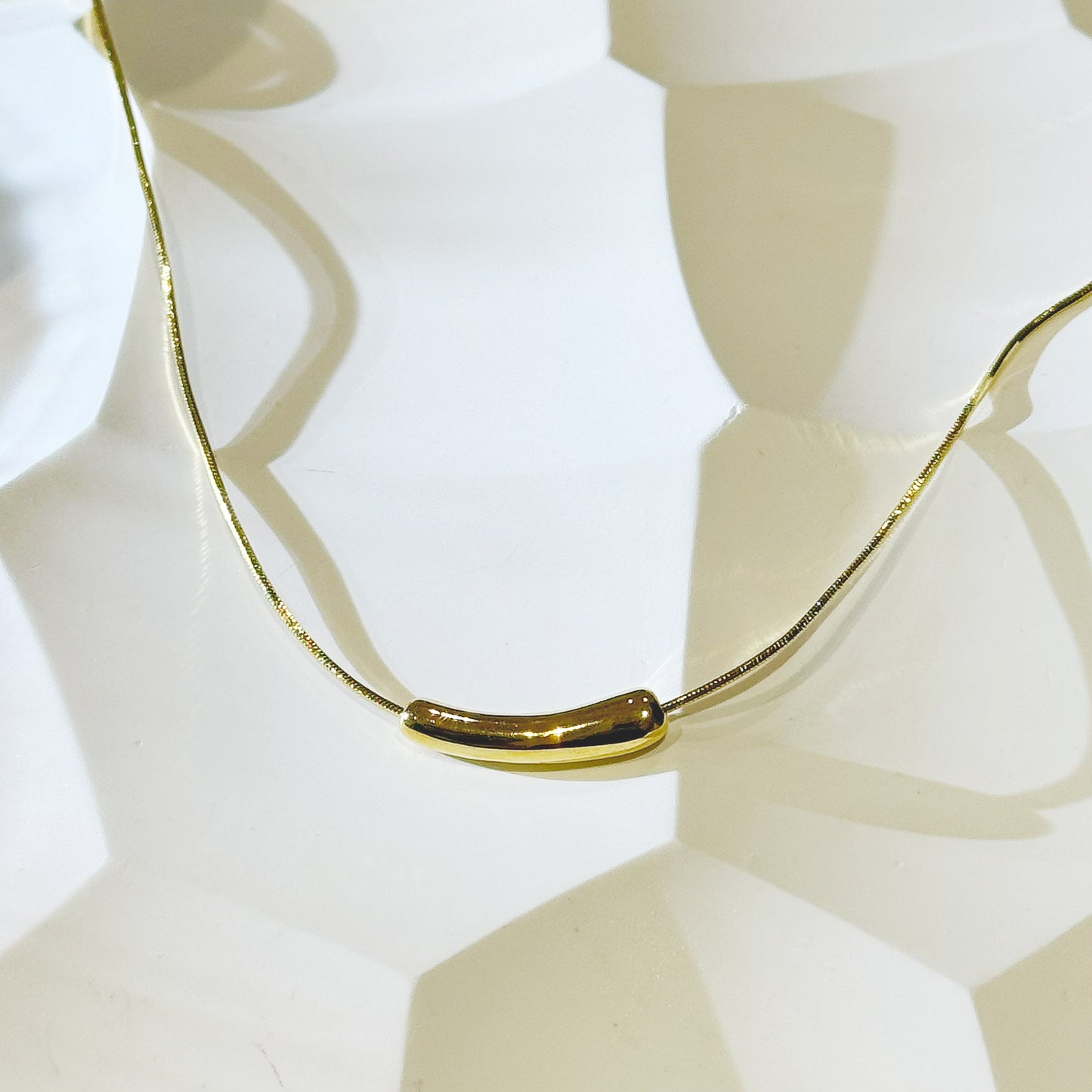 Golden Eggplant Necklace