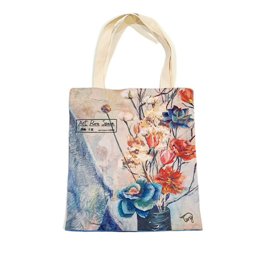Dried Flower Canvas bag (Designer Oil Painting)