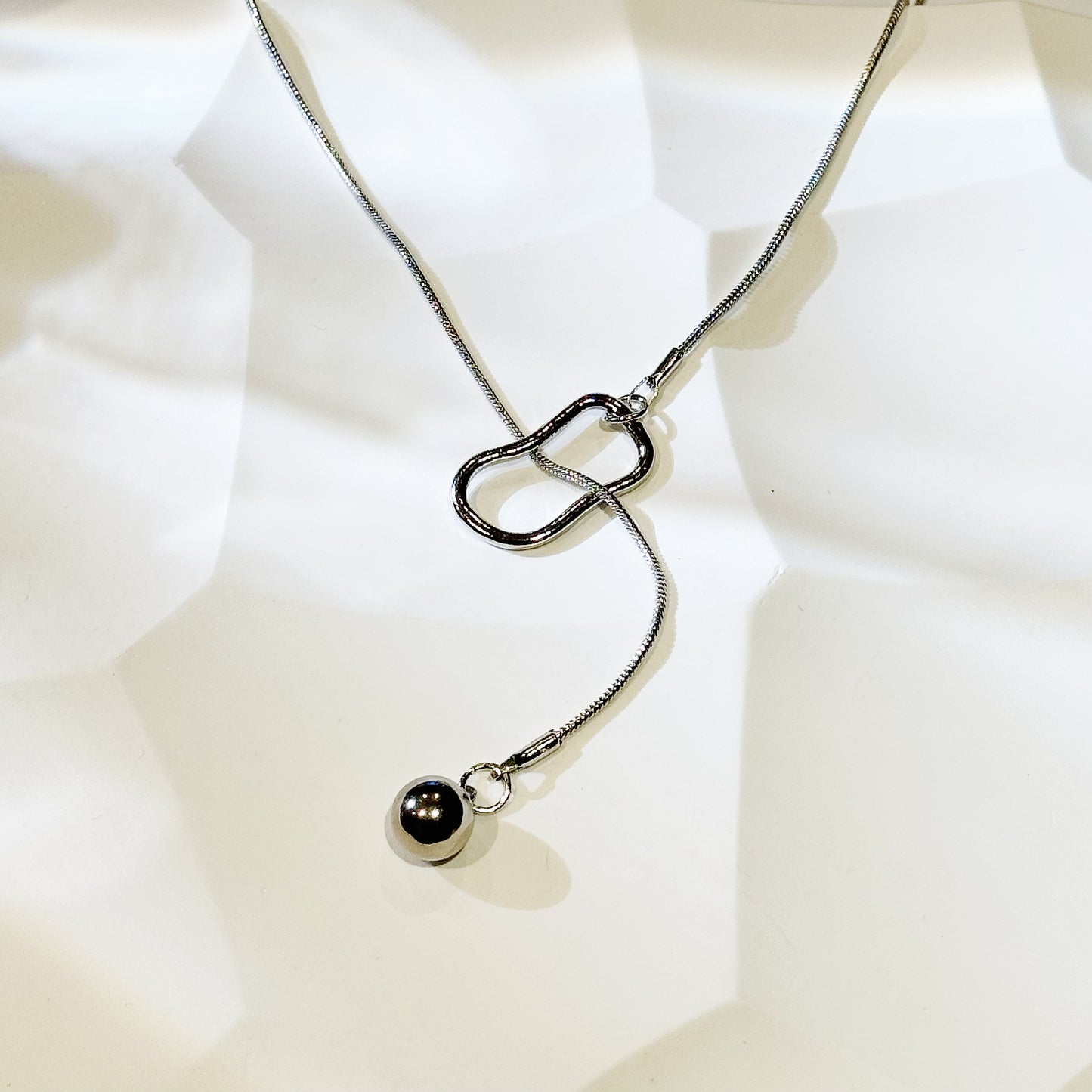 Modern Steel Balls Necklace