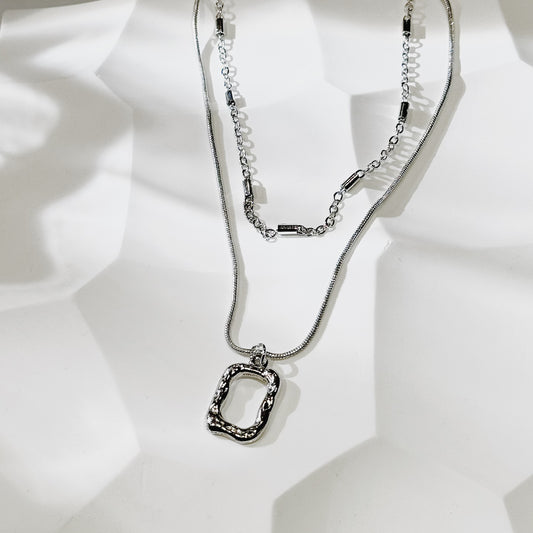 Sliver Chronos Gate Necklace