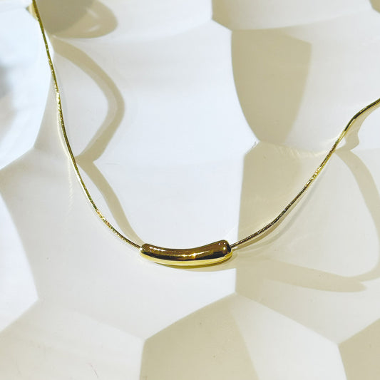Sliver Eggplant Necklace