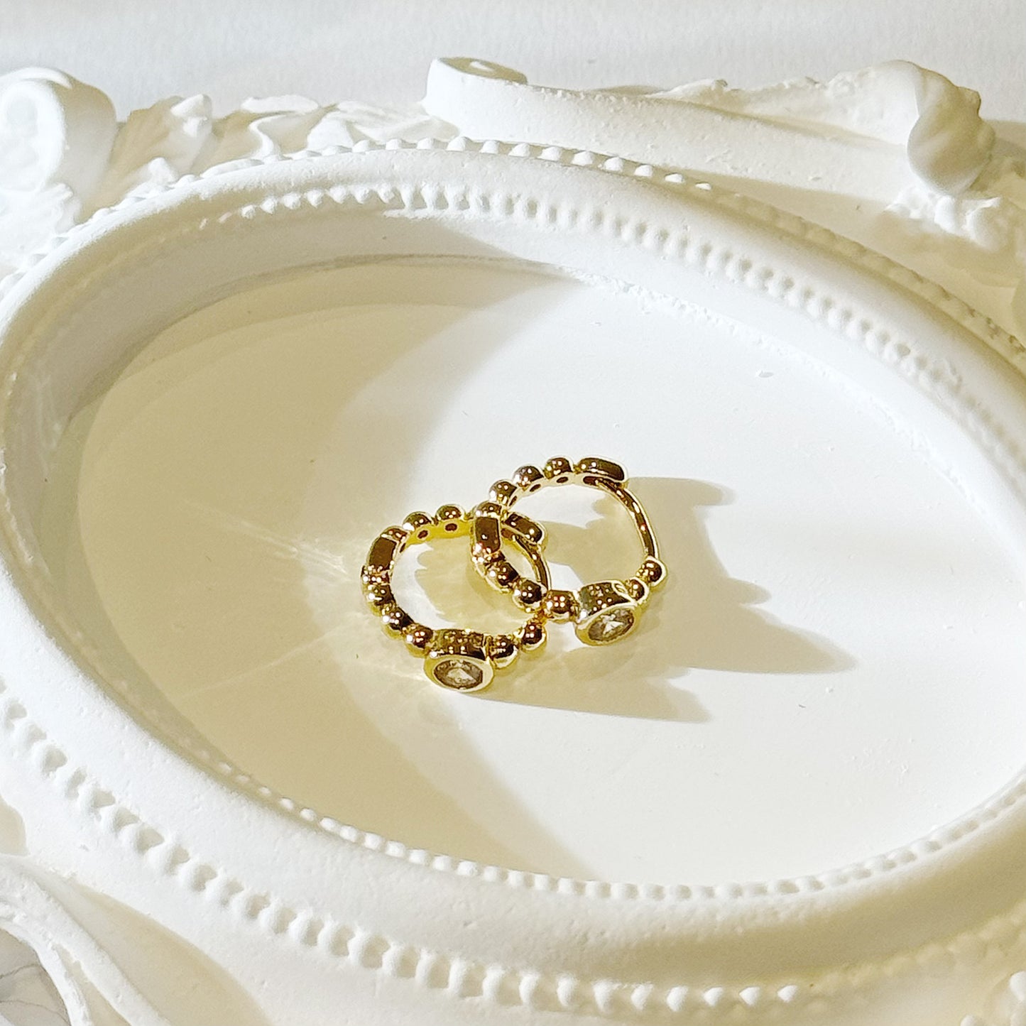 Golden Circle Ear Rings