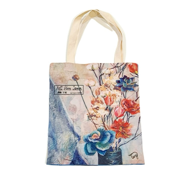 Dried Flower Canvas bag (Designer Oil Painting)