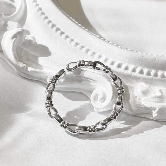 Sliver Cross Ring